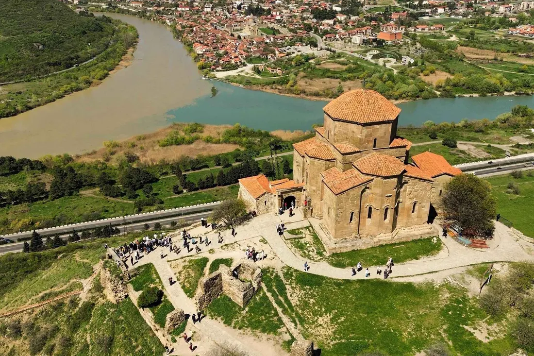 Jvari Monastery from the air